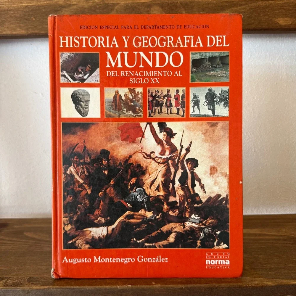 Vintage Historia y Geografia del Mundo Augusto Montenegro Gonzalez 1992 Book